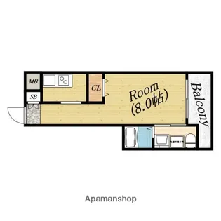 モデラート清水【4階】の間取り