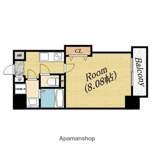 ドゥエリングASAHI【8階】の間取り