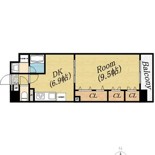 レジディア城北公園通【3階】の間取り