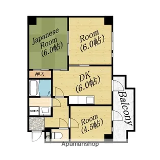 ラフィーネ鶴丸【2階】の間取り
