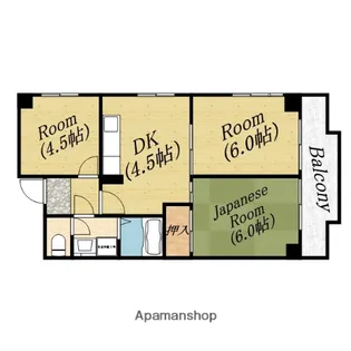 ラフィーネ鶴丸【5階】の間取り