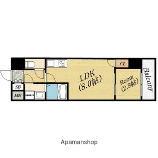 ガルデニア城北公園【10階】の間取り