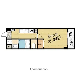 みおつくし今市Ⅱ【6階】の間取り