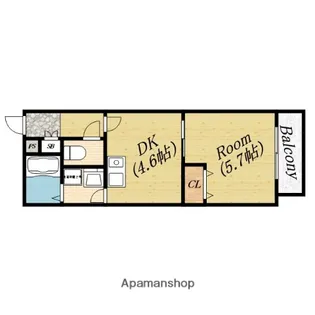 ワンシャインSK【1階】の間取り