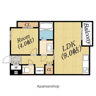 ノイヴェル大宮【3階】の間取り