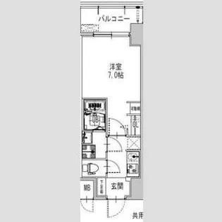 S-RESIDENCE難波大国町Tres【9階】の間取り