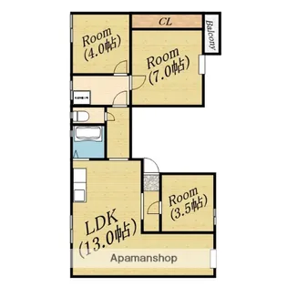 3DKの間取り画像