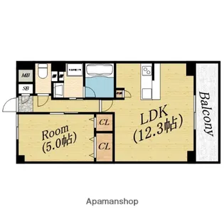 エスタジオ関目高殿【6階】の間取り