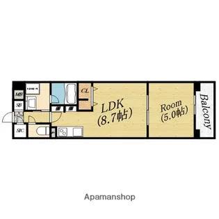 エスタジオ関目高殿【2階】の間取り