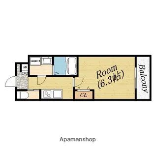 ウインズコート城北パーク【5階】の間取り