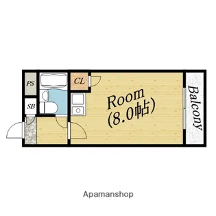 メビウス城北公園レジデンス【4階】の間取り