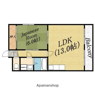 グレイスガーデン新森Ⅱ号館【2階】の間取り