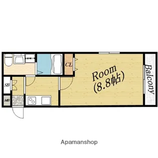 カーサクレスト清水Ⅰ【2階】の間取り