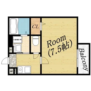 カーサクレスト清水Ⅱ【1階】の間取り