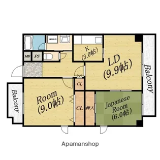 エイトシロキタⅠ【3階】の間取り