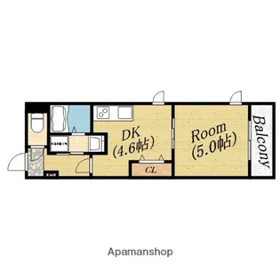 プレシャス中宮【5階】の間取り