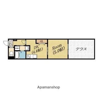 プレシャス中宮【1階】の間取り