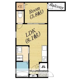 エフ アセシア ベイド【1階】の間取り