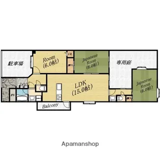 フロイデ城北【1階】の間取り