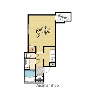 ラフィーネ千林【1階】の間取り