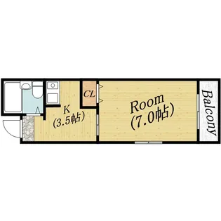 シティハイツ福井【2階】の間取り