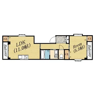 スズビル新森【3階】の間取り