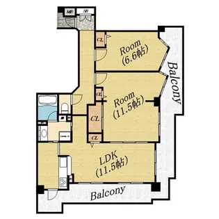 コスモ新森ガーデンフォルム【10階】の間取り
