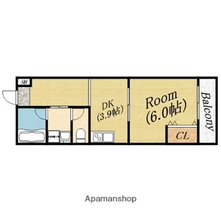 大宮北野マンション【4階】の間取り