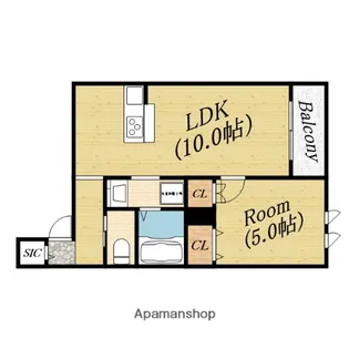 エリタージュ新森【3階】の間取り