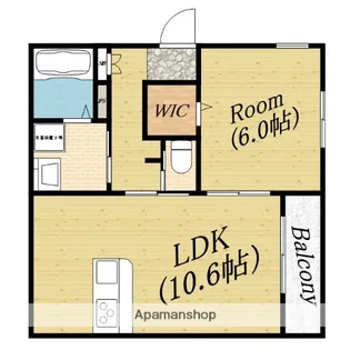 エリタージュ新森【3階】の間取り