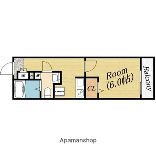 1Kの間取り画像