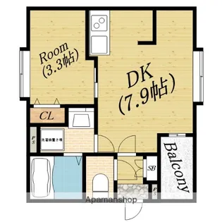 ハーモニーテラス中宮Ⅱ【1階】の間取り
