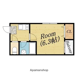 メゾンドアベル【2階】の間取り