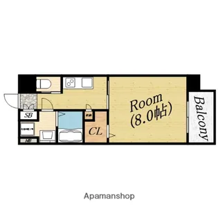フォレストグレイス関目高殿Ⅶ【6階】の間取り