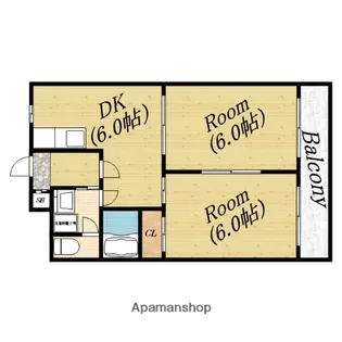 ロイヤル新森【4階】の間取り