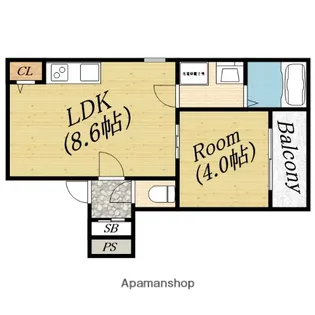 グランレ千林【2階】の間取り