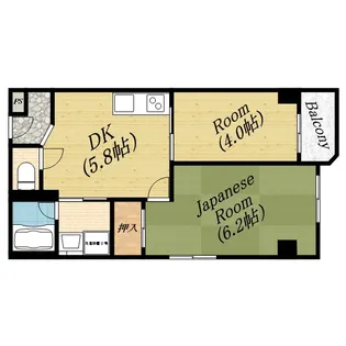 パークプラザ千林【4階】の間取り