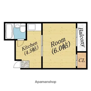 クリアプライド今市【4階】の間取り