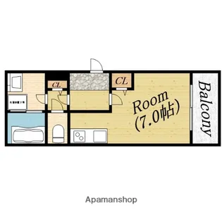 リバーヴィレッジ清水【2階】の間取り