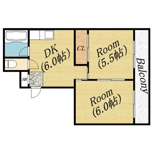 エクセルハイツ森小路【2階】の間取り