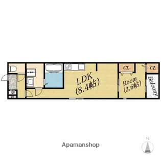 グリュック清水【3階】の間取り