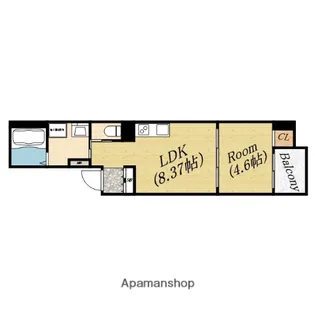 リュクス森小路【2階】の間取り