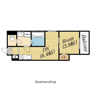 ドゥエリング高殿【3階】の間取り