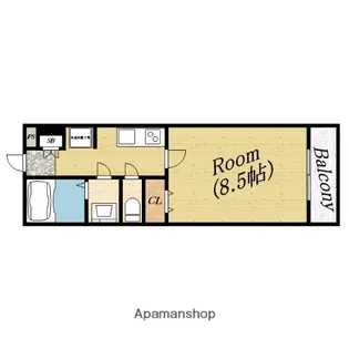 ディアコート中宮【2階】の間取り