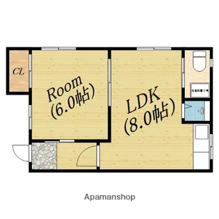 アベニュー中宮【2階】の間取り