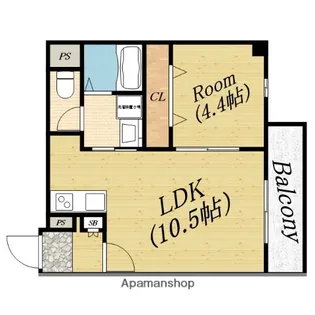 フォレスタ太子橋今市【2階】の間取り