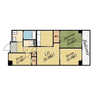 エクセレント高殿【2階】の間取り