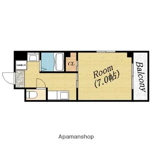 ベンベヌーティ【6階】の間取り