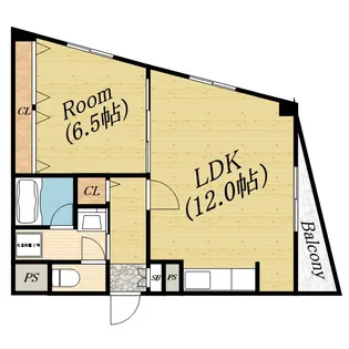 メゾンコトブキ清水【4階】の間取り