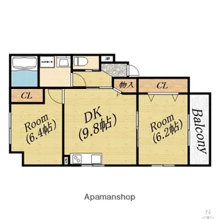 KTIレジデンス守口滝井【3階】の間取り